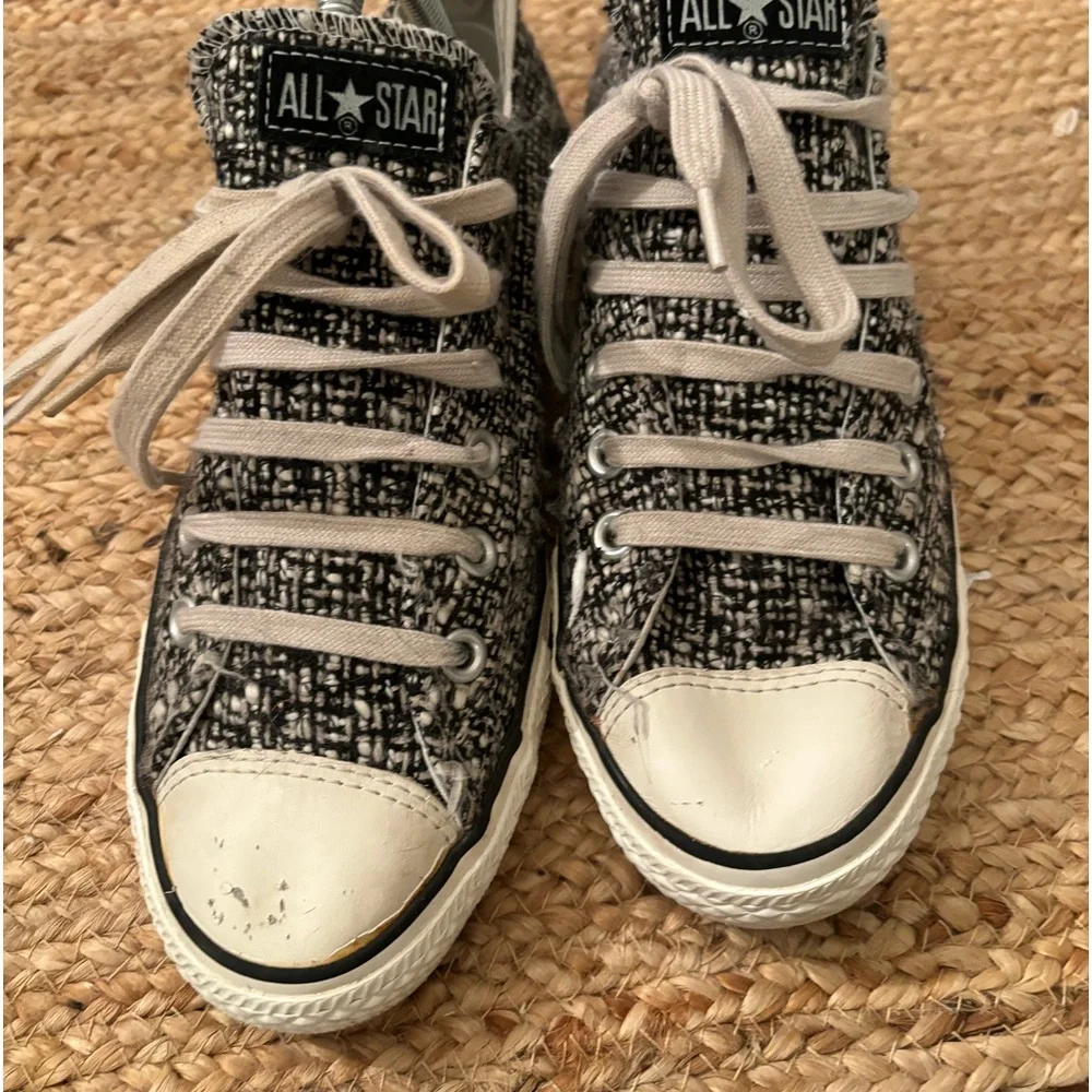 Converse‎ Knit Twill Low Top Lace Up Gray Sneakers Mens 7 Womens 9 - Picture 2 of 8